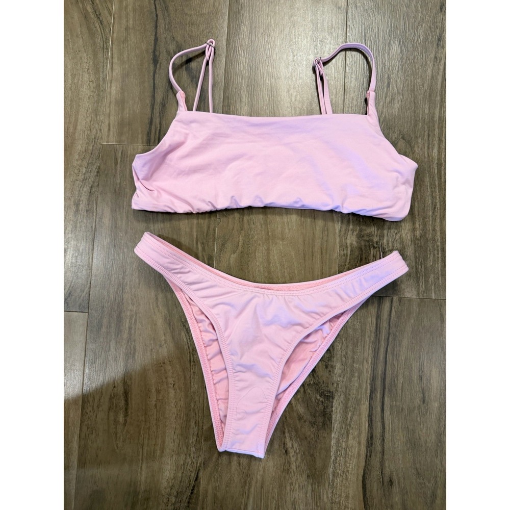 Billabong Women's Bikini Top & Bottom Size Medium Reversible Cheeky Bottoms Pink